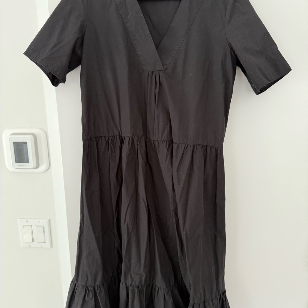 Elegant Black Zara V-Neck Dress